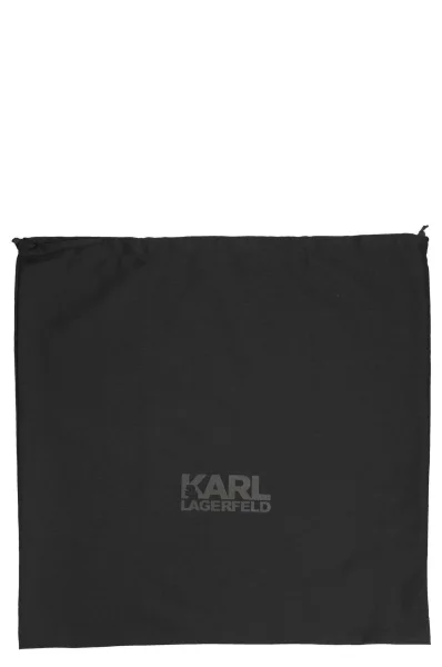 skórzana kabelka na rameno Karl Lagerfeld 	čierna	